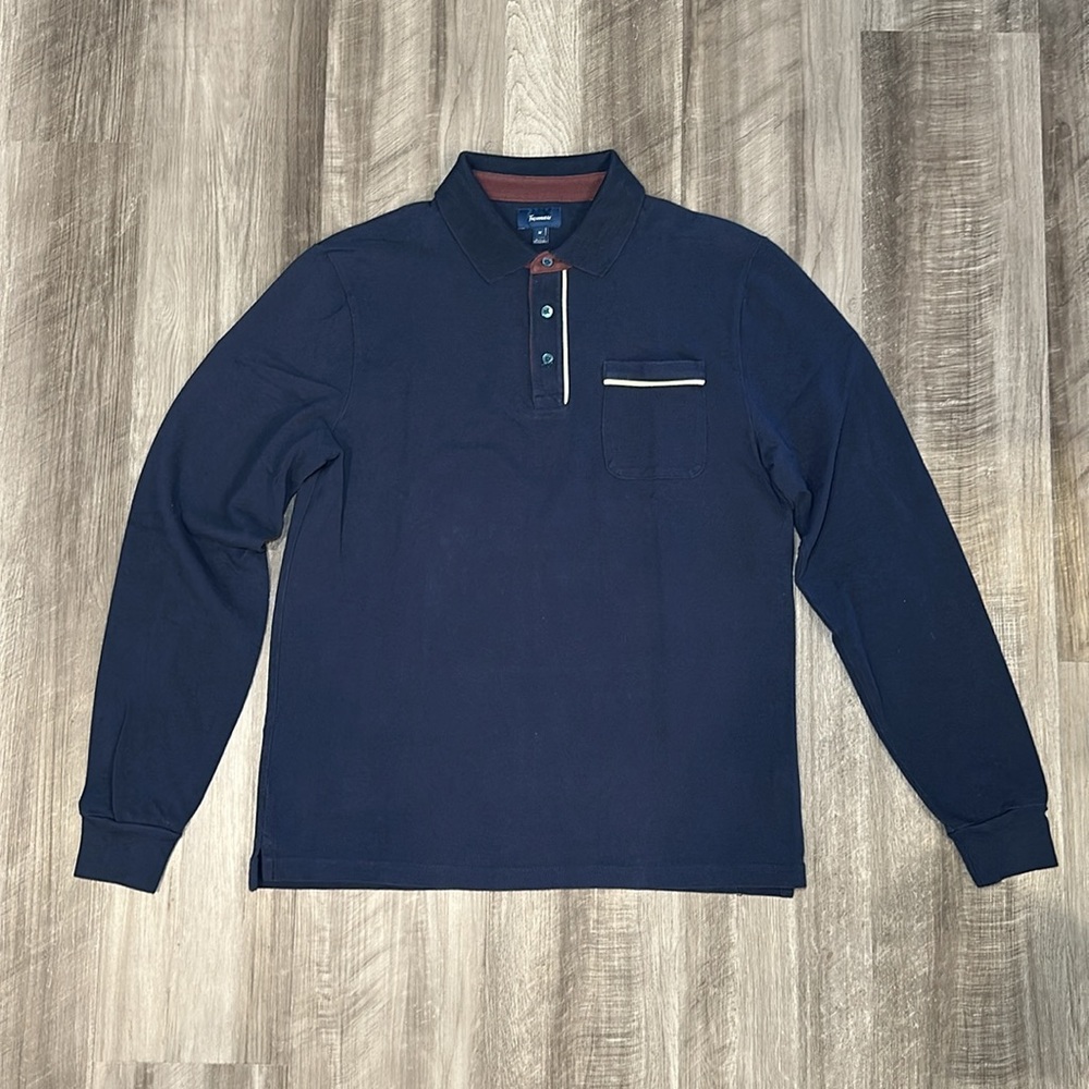 Faconnable Long Sleeve Polo - Medium - image 2
